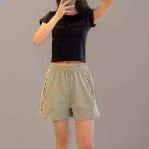 [신상오픈런]여성용 무채색 홈웨어 반바지 밴딩 츄리닝 면 소재 (38541265)
