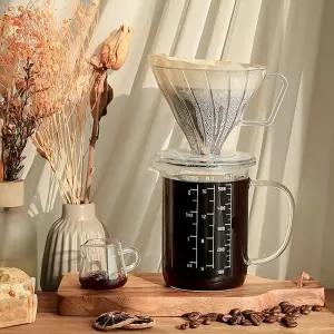 홈카페 요리 눈금 내열유리 계량컵 2size 내열유리계량컵 내열유리비커