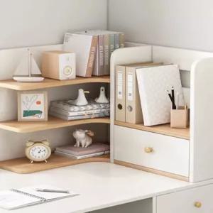 책상책꽂이 원목 3단 수납장 책장 간이 코너 서류정리함