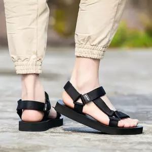 여름 커플 남녀공용 스트랩 찍찍이 샌들 캐주얼슈즈 TWm8+5IOu