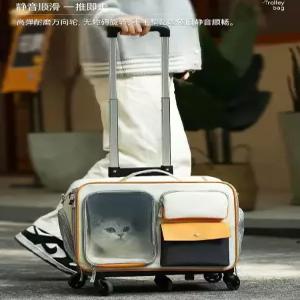 반려동물캐리어 강아지 그레이 우주선 바퀴이동장 고양이