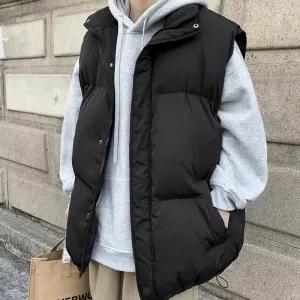 남자 캐주얼룩 스포티한 코디 오버핏 패딩 조끼