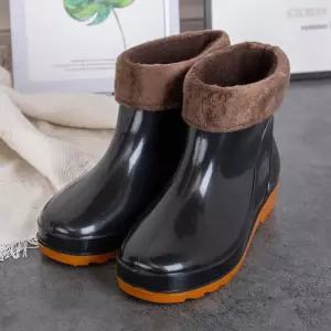 남성 농사 고무 신발 주방 작업용 기모 보온 털장화 uoJ7+5rli