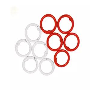 오픈형 원형 고리링 컬러 오링 카드링 영어단어장링 메탈키링 5p 화이트