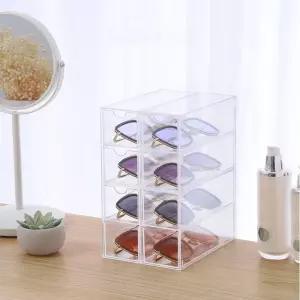 선글라스보관함 4칸 캡슐커피 안경보관함 투명 다용도 안경케이스