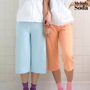 PINK by SECRET 와이드 7부바지 배기바지 홈웨어 일상복 운동복 필라테스 요가 헬스 트레이닝팬츠 일상복