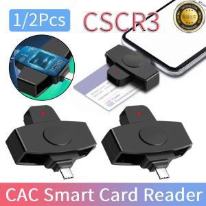 12Pcs CSCR3 Type-C 스마트 카드 리더기 휴대용 CAC 칩 은행 세금 신고 액세서리 OS용 Windows 지원