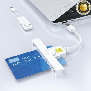 USB C타입 스마트 카드 리더기 SIM 복제기 은행 세금 신고 시민 IC 칩 윈도우 맥 휴대폰용