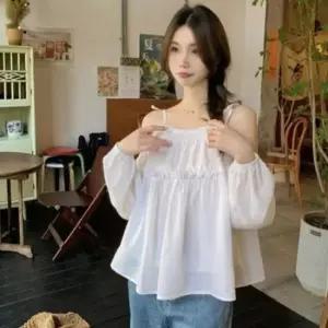 [옷은날개] 여성 오프숄더 프릴 긴팔 블라우스 1P 셔츠