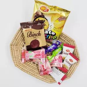 태국 라탄 육각 미니 바구니 G