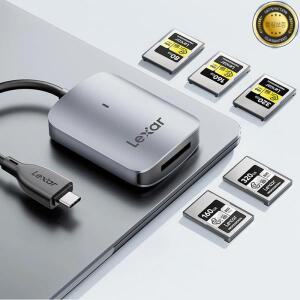 렉사 USB 3.2 A 타입-C 리더 RW515U CFexpress 소니 카메라 카드 아이폰 16 폰 컴퓨터용