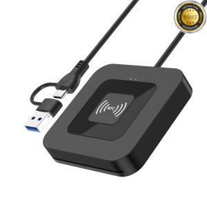 UTHAI X06 USB 2.0 스마트 카드 리더기 2-in-1 IC (접촉식 및 NFC 지원) 은행 ATM 세금 신고용