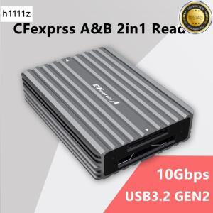 OTG 케이블이 포함된 새로운 CFexpress 유형 A 카드 리더기 USB3.2 Gen2 10Gbps C-CF 메모리 어댑터