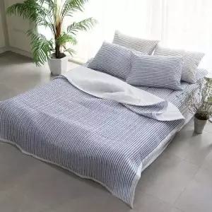 더크린 아리엘 시어서커 홑이불 Q블루 단품