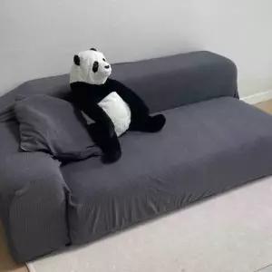 쇼파 리폼 격자모양 천갈이 커버 딥그레이 2인용 쇼파패드 소파커버