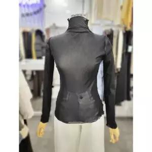 [하프클럽/] 세이브존01 프릴 시스루 레이어드 망사 폴라 탑 803750-1