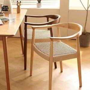 체어 팔걸이 인테리어용 라탄체어 디자인 테라스 일본식 카페의자 매장 야외테라스 단단한