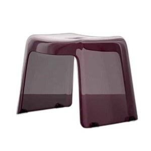 투명 스툴 낮은 플라스틱 받침대 발받침 아동 버건디 카사 디자인 화장대의자