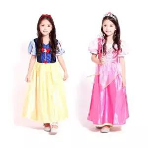반팔드레스 백설공주 오로라 양면 드레스 코스튬 여아동 옷 소품