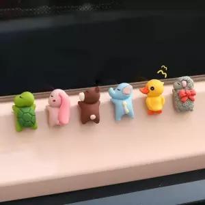 느낌상점 자동차 대쉬보드 소품 미니 동물 피규어 강아지 차량 인테리어 장식