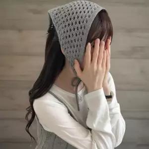 [신상오픈런]여성 니트 펀칭 울 스카프 보넷 스타일링 두건 (40855559)