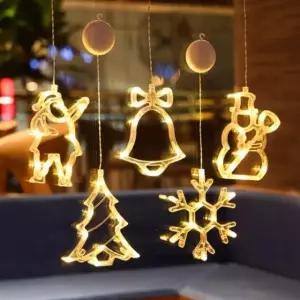 창문트리 오너먼트 사슴 LED 무드등 유리 조명 크리스 크리스마스조명