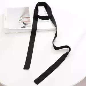 남녀 멋스러운 슬림 롱 타이 스카프 블랙 타이스카프 타이스카프 롱넥타이