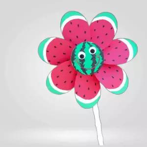 DIY614 과일부채 여름만들기 여름패키지 수박바람개비만들기