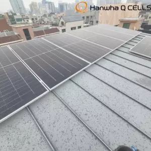 가정용 태양광 발전 설치 5kw 주택 징크 지붕형 부착형 한화 에너지 솔라 패널 시공 안산