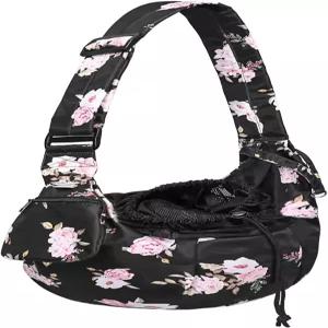 펫몰리코 반려견 슬링 캐리어 핸즈프리 통기성 메시 조절식 고양이 강아지 가방 지퍼 포켓 포함 일상 산책