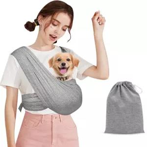 소형견용 대형 반려견 슬링 캐리어 고양이용 전면 강아지 랩 가슴 조절 가능한 외출 가방 소형 반려동물