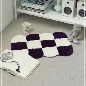 소프트발매트 주방발매트 미니 빈티지 체커보드매트 러그매트 체커보드러그 포인트러그 체크 1WBC99283