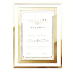 [하프클럽/셀러허브]고급 유리액자 상장 투명 액자 골드 A4