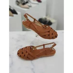 [하프클럽/]여성 짜임 스트랩 플랫 슬링백 샌들 2.5cm HS415083ml