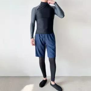 DHO3379-SBA227 남자비치웨어반바지워터레깅스세트-네이비