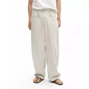 INTEMPOMOOD 스티치 라인 벌룬핏 팬츠_라이트그레이 5009417470 946206