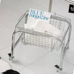 [생활] 세탁실바스켓 수건보관 박스 컴팩트한 바퀴설계 예쁜바구니 40.5X31.8cm