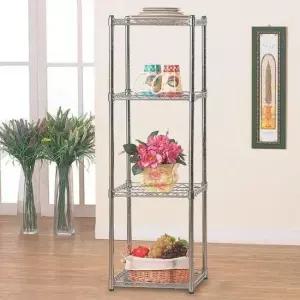 [생활] 세탁실선반 위치이동 바퀴 화분메탈선반 가로35cm4단 책장