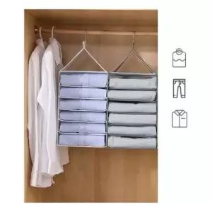 [생활] 옷장행거 칸막이 수납 포켓 걸이옷 6칸
