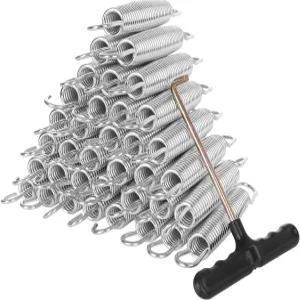 40 팩 트램펄린 스프링 5.5 헤비 듀티 아연 도금 강철 교체 부품 T 후크 야외 아오탑 스카이워커 점프킹