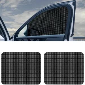 DUSCOKE 2PCS 차량 측면 창문 선쉐이드 자외선 차단 개인정보 보호 정적 접착 필름 스티커 열 눈부심