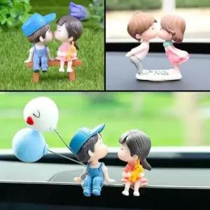 부케돔장식 차량용 피규어 귀여운 뽀뽀 커플 자동차 장식 소품