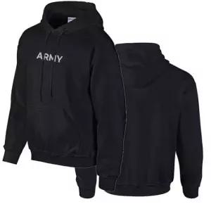 커스텀제작 블랙 스포츠 밀리터리 기모 후드티 ARMY