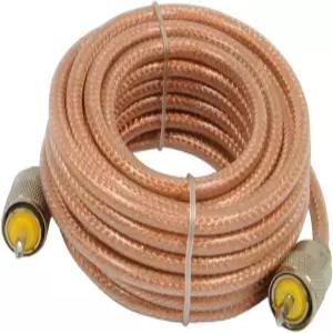 로드프로 RP-8X18CL 18FT CB 안테나 미니-8 동축 케이블(PL-259 커넥터 포함) 클리어