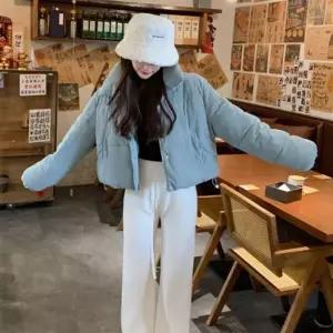 [신상오픈런]골덴점퍼 카라넥 허리조절 크롭 파스텔 숏패딩 (29252115)