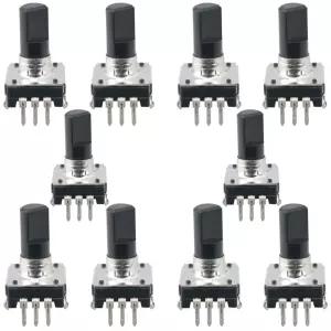 로봇 카메라 렌즈 컴퓨터 입력 장치용 스위치 EC12 로터리 엔코더 없이 JJHXSM 10PCS 오디오 24 펄스 360도