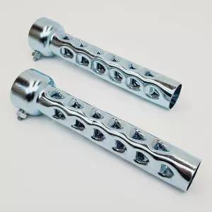 2인치 OD 배기 파이프 및 머플러용 8인치 배플 ？ 소음 감소기/소음기 - 마운팅 너트 볼트 아연 도금 스틸