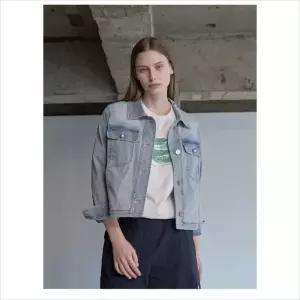 올리비아로렌 HC04 워시드 데님 자켓  VVBMJ5M3281