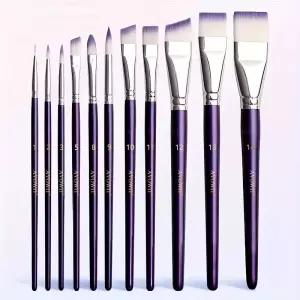 부채붓 전문 페인팅 브러쉬 세트 예술적 메이크업 넓고 얼굴 바디 아트