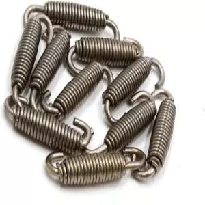 모토포르티 10pcs 실버 톤 모터사이클 배기 파이프 머플러 스프링 회전 고리 오래 지속됨